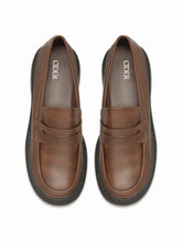 ROUND TOE CHUNKY HEELED LOAFERS
