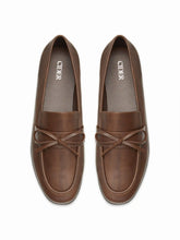 DISTRESSED BOWKNOT DECOR LOAFERS