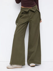Denim Button Oversized Wide Leg Overall