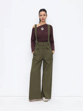 Denim Button Oversized Wide Leg Overall