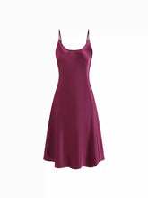 Satin U-neckline Cami Midi Nightdress