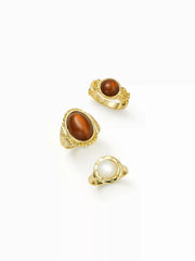 GEMSTONE RINGS SET