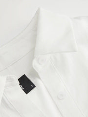 Cotton-blend Collar Shirt Bodysuit