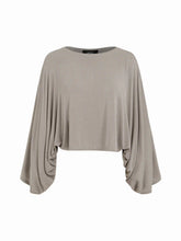 Jersey Round Neck Batwing Sleeve Oversized Tee