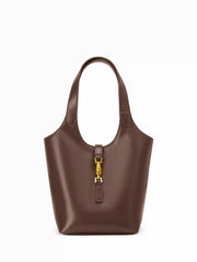 PUSH-LOCK DECOR FAUX LEATHER SHOULDER BAG & CROSSBODY BAG