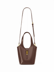 PUSH-LOCK DECOR FAUX LEATHER SHOULDER BAG & CROSSBODY BAG
