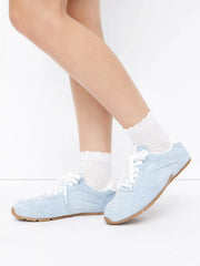 FAUX SUEDE LACE-UP SNEAKERS