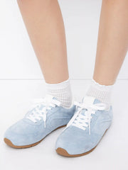 FAUX SUEDE LACE-UP SNEAKERS