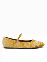 ROUND TOE EMBROIDERED MARY JANE SHOES