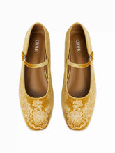 ROUND TOE EMBROIDERED MARY JANE SHOES