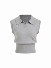 Knit Polo Neck Vest