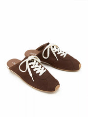 LACE-UP ROUND TOE MULE SNEAKERS