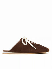 LACE-UP ROUND TOE MULE SNEAKERS