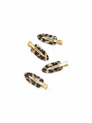 4 PCS LEOPARD PRINT HAIR CLIPS