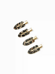 4 PCS LEOPARD PRINT HAIR CLIPS