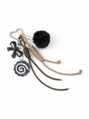BOWKNOT & MIRROR & POM-POM KEYCHAIN