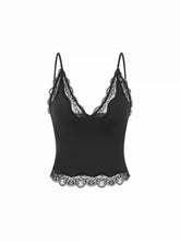 Jersey V-neck Lace Trim Lounge Top