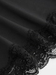 Jersey V-neck Lace Trim Lounge Top