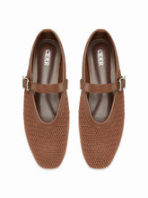 WOVEN STRAP MARY JANE FLATS