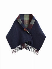 PLAID FRINGED SHAWL