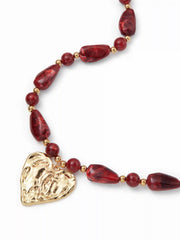 HAERT PENDANT RENSIN BEADED NECKLACE