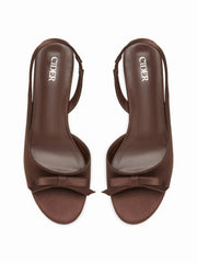 BOWKNOT DECOR SLINGBACK SANDALS