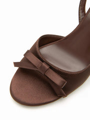 BOWKNOT DECOR SLINGBACK SANDALS