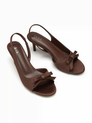 BOWKNOT DECOR SLINGBACK SANDALS