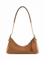 FAUX SUEDE SQUARE SHOULDER BAG