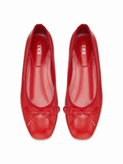 FAUX LEATHER BOWKNOT MARY JANE FLATS