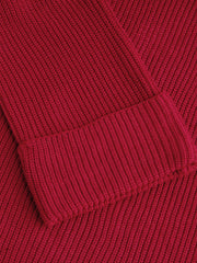 Knit Round Neck Roll Up Oversized Sweater Curve & Plus