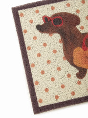POLKA DOT DUCHSHUND DOOR MAT