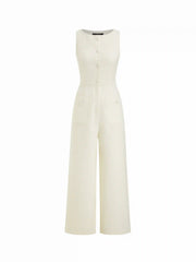 Tweed Boat Neck Jumpsuit