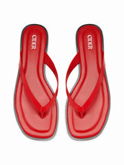 SQUARE TOE FLIP-FLOP SLIPPERS