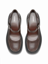 CHUNKY HEELED BUCKLE LOAFERS