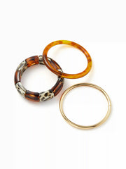 3 PCS LEOPARD PRINT BRACELETS SET