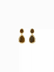 18K GOLD PLATED STAINLESS STEEL RESIN DROP EARRINGS