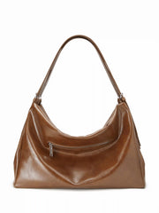ADJUSTABLE STRAP FAUX LEATHER TOTE BAG