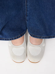 TWO-TONE FAUX SUEDE MARY JANE SNEAKERS