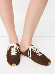 LACE-UP ROUND TOE MULE SNEAKERS
