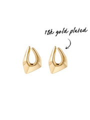 18K GOLD PLATED STAINLESS STEEL IRREGULAR DROP EARRINGS