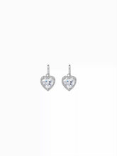HEART-SHAPED ZIRCON DROP EARRINGS