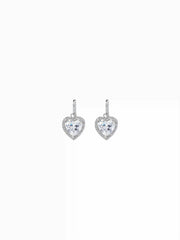 HEART-SHAPED ZIRCON DROP EARRINGS