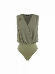 V-Neck Ruched Shirt Romper