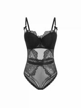 Lace V-neck Bowknot Bodysuit