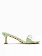 SEQUIN DECOR HEELED SANDALS