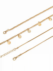 2 PCS LAYERED SEQUIN WAIST CHAIN SET