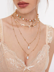 FAUX PEARL LAYERED NECKLACE