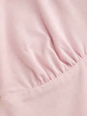 Sweetheart Neck Ruched Modal 3/4 Long Sleeve Tee