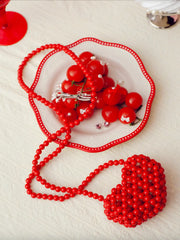 HEART BEADED MINI CROSSBODY BAG